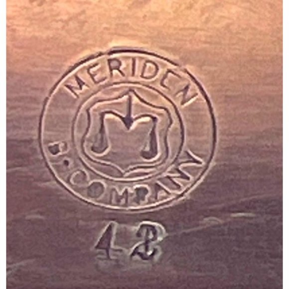 2 Antique Glass Condiment Set Meriden B Company Stand Pickle tongs‎ Castor - Picture 5 of 16